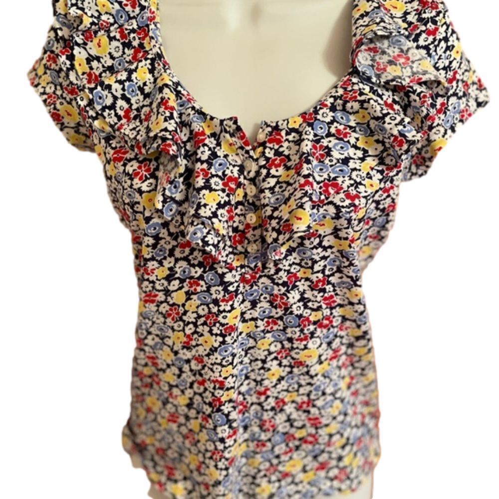 LAUREN by Ralph Lauren floral blouse size PXS